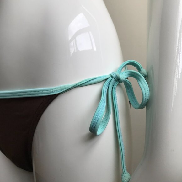 Billabong BLUE CRUSH era bikini brown reversible triangle set - Picture 3 of 9